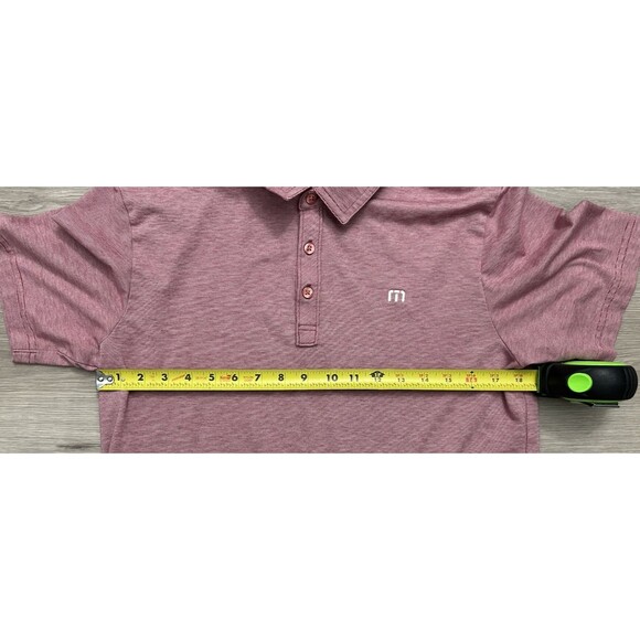 Travis Mathew Polo Shirt Adult Medium light Red Lightweight Golf Golfer Men - Picture 4 of 6